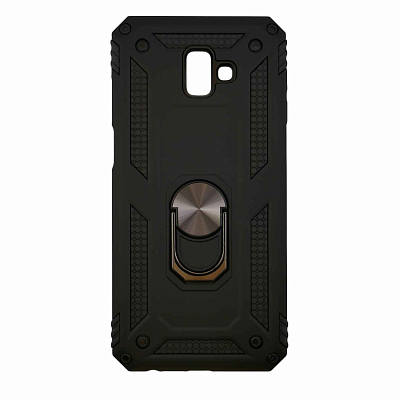 Чехол Samsung J6+/J610 (2018) M1, кольцо и магнит, черный
