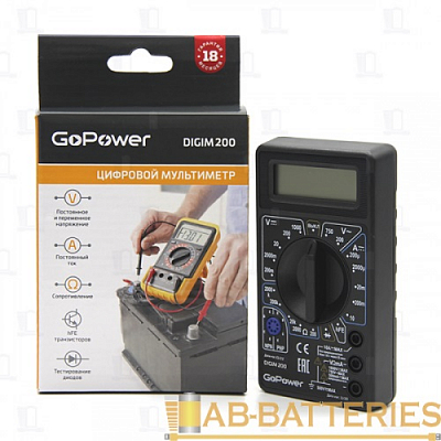 Мультиметр цифровой GoPower DigiM 200