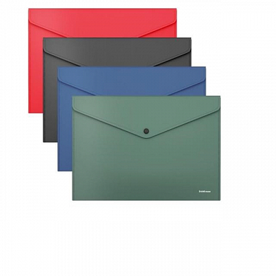 Папка на кнопке A4 Erich Krause Fizzy Classic 140мкм, непрозрачная, ассорти (12)