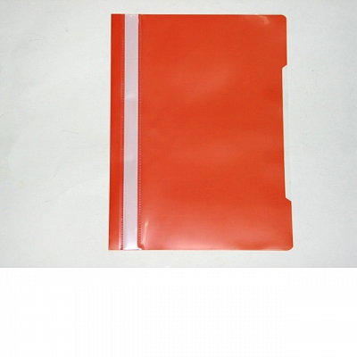 Папка-скоросшиватель Бюрократ А4 прозрачный верх, пластик, оранжевый