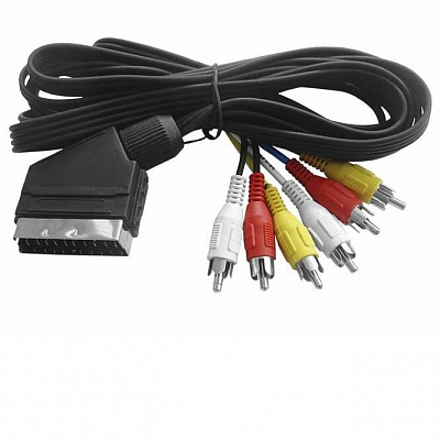 Кабель Скарт-6Т (кабель D9мм), 1.5 м, черный