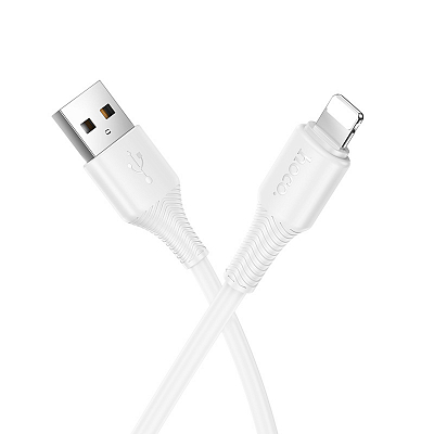 hoco X120 USB вилка - iPhone (Lightning) вилка, 2.4A, белый, 1м