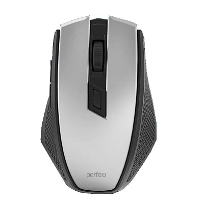 Беспроводная мышь Perfeo FLAIR USB, 6 кнопок, серебро