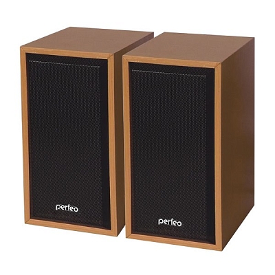 Колонки 2.0 Perfeo CABINET 2х3Вт, USB, бук, дерево 