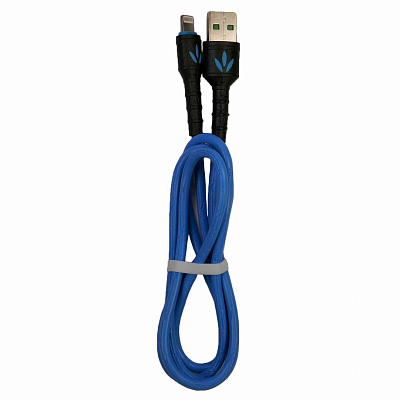 Smile "Бамбук" USB вилка - iPhone (Lightning) вилка, голубой, 1м