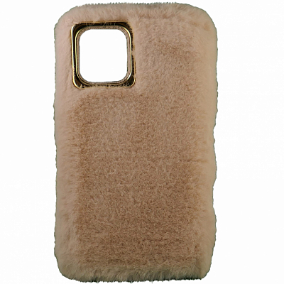 Клип-кейс iPhone 11 Pro Меховой, беж