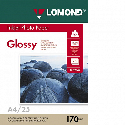 Фотобумага Lomond глянцевая А4 170г/м 25 листов