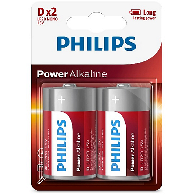 Philips LR20 Power Alkaline (Блистер 2 шт.)