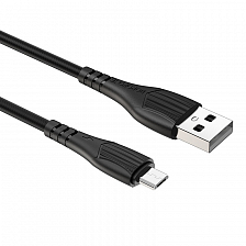 BOROFONE BX37 USB вилка - microUSB вилка, 2.4A, черный, 1 м.
