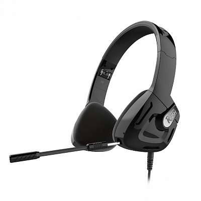 Наушники игровые Smartbuy RUSH LANCER, кабель 1м+1.5м, с микрофоном, складные, черный 