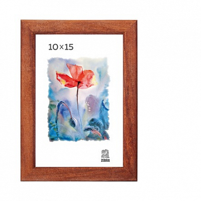 Фоторамка 10х15 деревянная Зебра 2501 Мокко