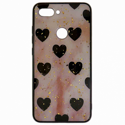 Клип-кейс Xiaomi Mi 8 Lite с принтом Сердечки