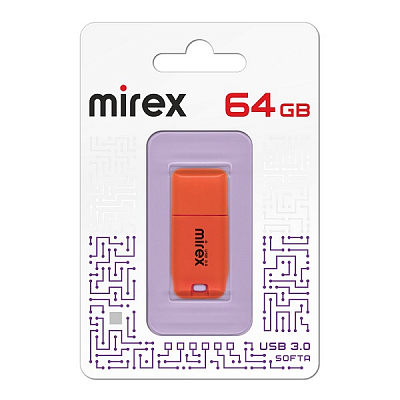 USB 3.0 Mirex 64Gb SOFTA ORANGE