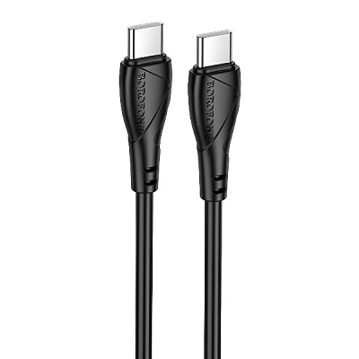 BOROFONE BX121 Type-C вилка - Type-C вилка, 60W, 3A, черный, 1м