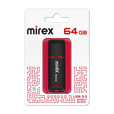 USB 3.0 Mirex 64Gb KNIGHT BLACK