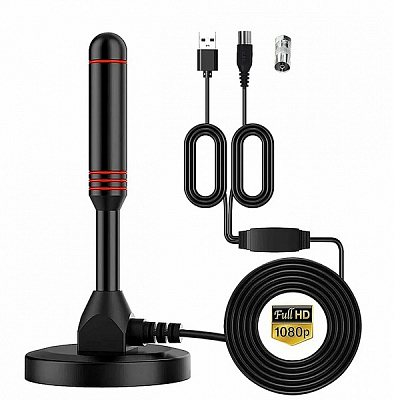 Антенна телевизионная комнатная с усилителем Selenga 110A (питание USB 5V)