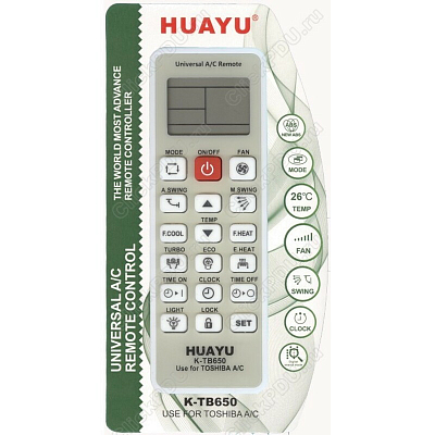 Пульт для кондиционера TOSHIBA К-ТВ650 (HUAYU)