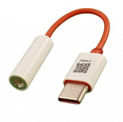 Адаптер Type-C штекер - 3.5 гнездо, красно-белый
