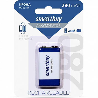 Аккумулятор Smartbuy крона 280 mAh (Блистер 1 шт.)