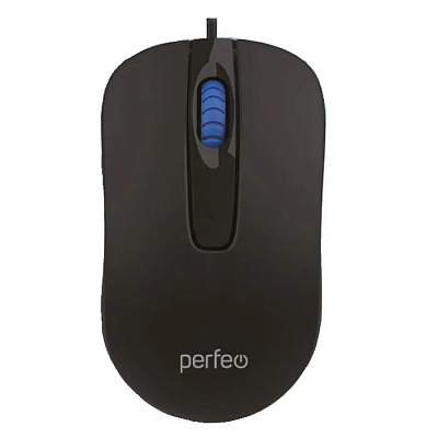 Мышь Perfeo ELEGANT USB, 3 кнопки, бесшумная, черный