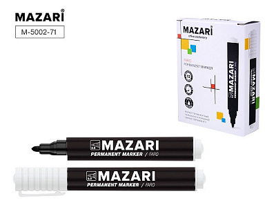 Маркер перманентный черный MAZARI FARO (12)