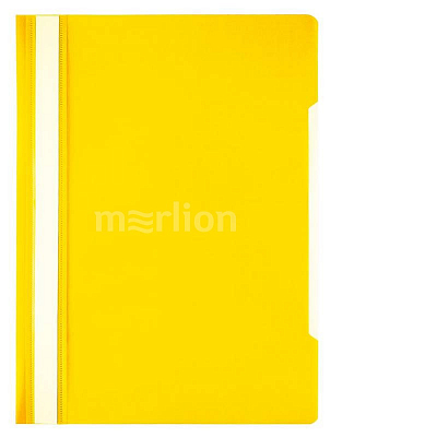 Папка-скоросшиватель Бюрократ, А4, прозрачный верх, пластик, желтый