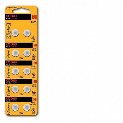 Kodak AG10 / LR54 / L1130 / 389 (Блистер 10 шт.)