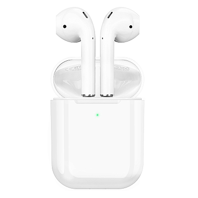 Bluetooth наушники вкладыши BOROFONE TWS BW89 с микрофоном, белый. Кейс 300мАч