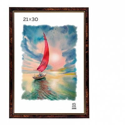 Фоторамка 21х30 пластиковая Зебра 101 Коричневый