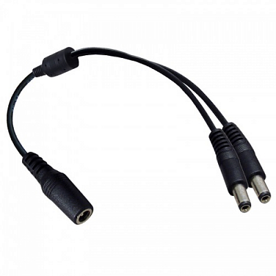 Разделитель питания 5.5x2.5 гнездо - на 2 штекера 5.5x2.5, 0.3м