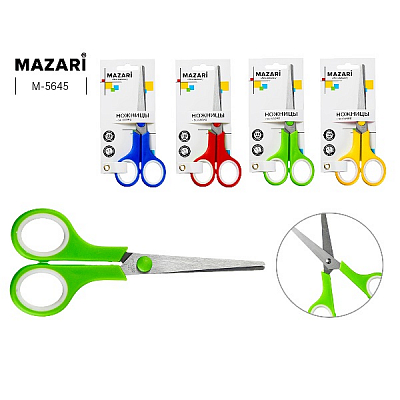 Ножницы MAZARI CLASSIC лезвие 155мм пластик ручки, резиновые вставки