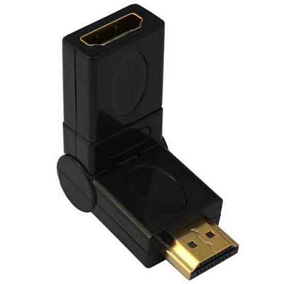 Переходник HDMI штекер - HDMI гнездо поворотный