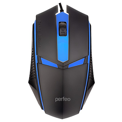 Мышь Perfeo FACE USB, Game Design, 3 кнопки, 7 цветов подсветка, черный