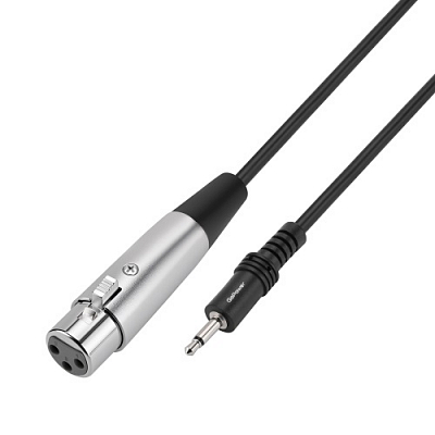 Кабель 3.5 штекер - XLR GoPower, 3 м, черный