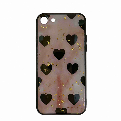 Клип-кейс iPhone 7/8 с принтом Сердечки