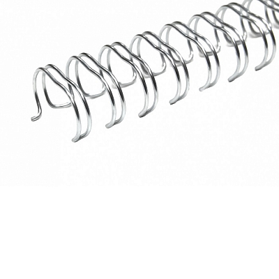 Пружины металлические, А4, 11,1мм (7/16"), серебро, 100 штук, 34 петли, до 85 листов