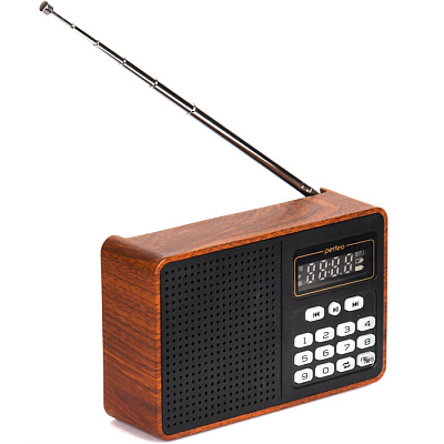 Perfeo Радиоприемник цифровой ALPINIST, FM / МР3 / USB или 18650, коричневый