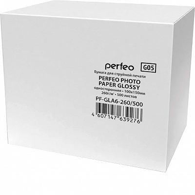 Фотобумага Perfeo глянцевая 10х15см 260г/м 100 листов (G05)