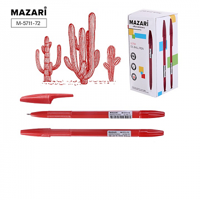 Ручка шариковая MAZARI ULTRA, цвет чернил Красный, на масляной основе, 1.0мм (50)