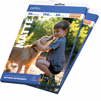 Фотобумага Perfeo матовая А4 190г/м 50 листов (M06)