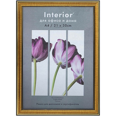 Фоторамка 21х30 пластиковая Interior Office 286 Золото