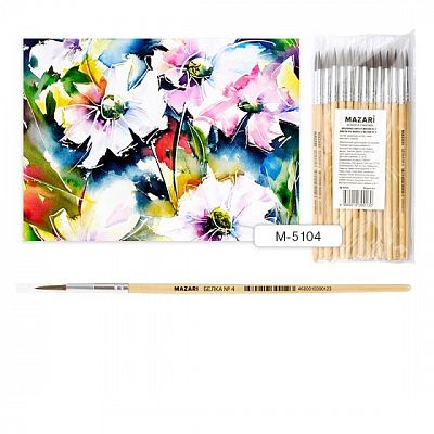 Кисть MAZARI белка №4, круглая