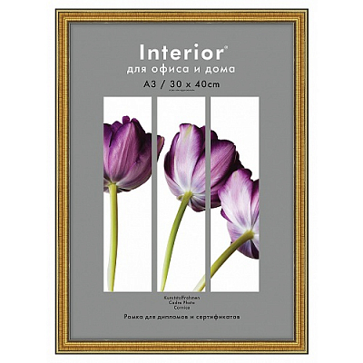 Фоторамка 30х40 пластиковая Interior Office 286 Золото