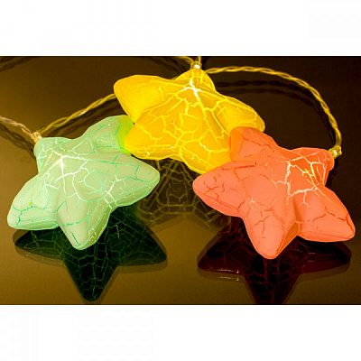 Perfeo Гирлянда светодиодная "ЗВЕЗДОЧКА 2", 10LED, пластик, 2м, 2хАА