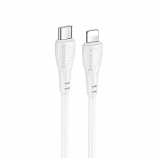BOROFONE BX121 Type-C вилка - iPhone (Lightning) вилка, 3A, белый, 1м