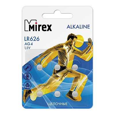 Mirex AG04 / LR66 / LR626 / 377 (Блистер 6 шт.)