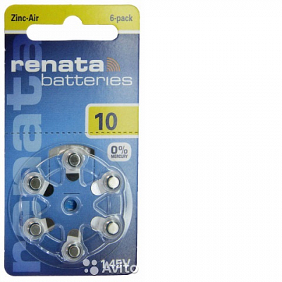 Renata ZA10 (Блистер 6 шт.)
