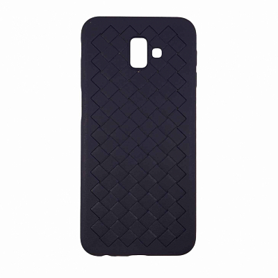 Клип-кейс Samsung J6 Plus Плетение, синий