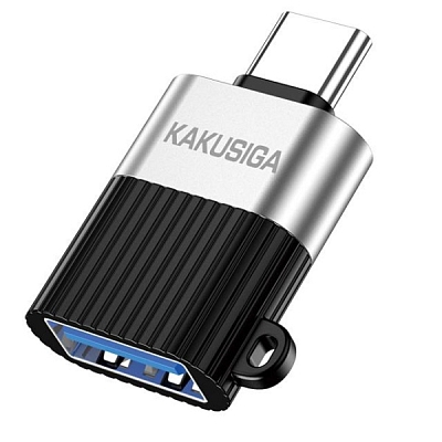 Переходник Type-C штекер - USB 3.0 гнездо Kakusiga KSC-1420, черно-серый