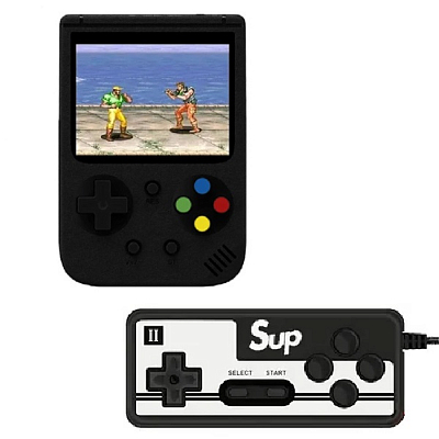 Портативная игровая приставка Sup Game II, 500 игр, дополнительный джойстик для второго игрока, черн